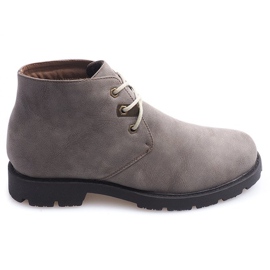 Scarpe stringate alte 81909 Taupe grigio
