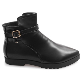 Stivali Caldi Eleganti Con Fibbia HW12 Nero