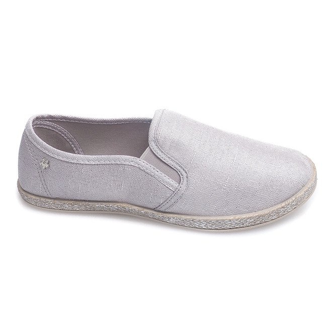 Shiny Sneakers Espadrillas B740 Argento grigio