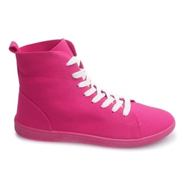 Sneakers Alte In Tessuto 351 Rosa