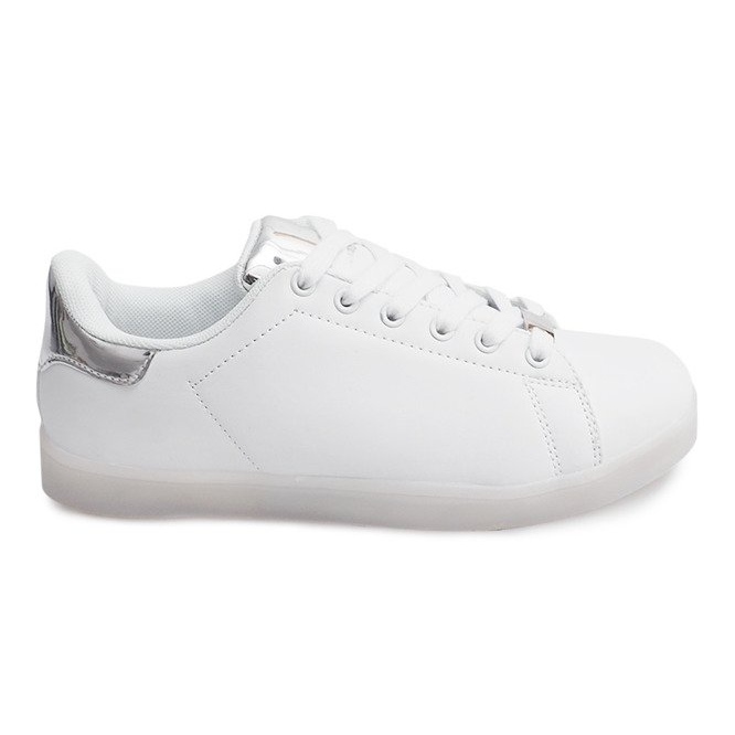 Sneakers luminose 89-W19 bianche bianca