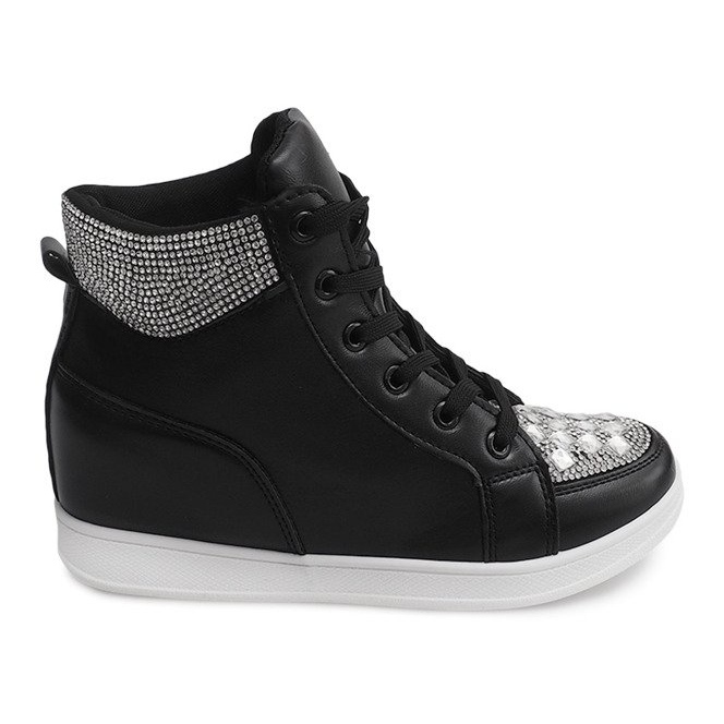 Sneakers Con Paillettes C7165 Nere nero