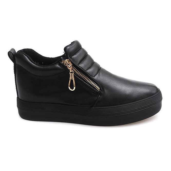 Sneakers con zeppa alta Creepers H42 Nero