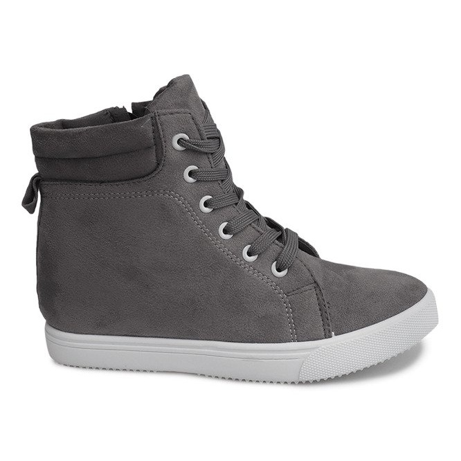 Sneakers con zeppa TL089 Grigie grigio