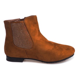 Stivaletti in camoscio Stivaletti Chelsea 7-133 Camel marrone