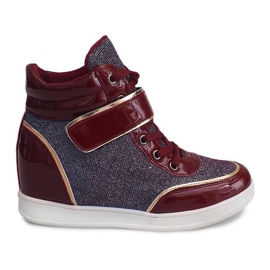 Sneakers con zeppa YD-21 Rosse rosso