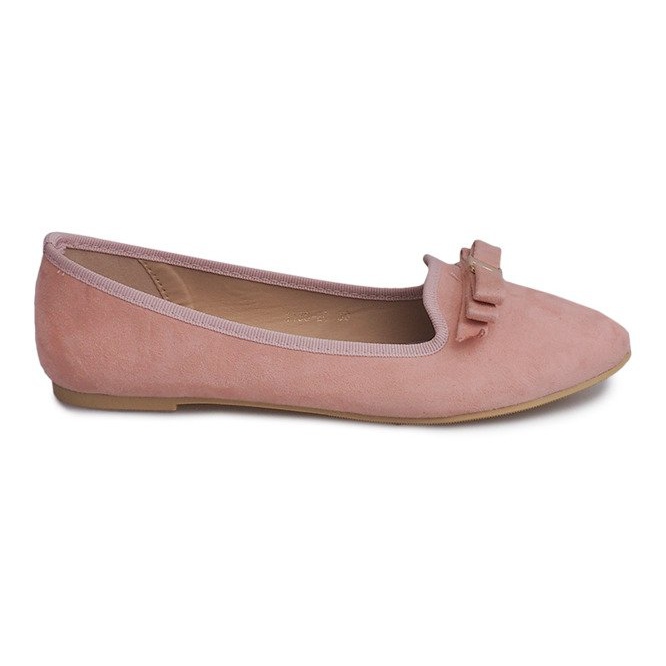 Ballerine Scamosciate Con Fiocco 1188-20 Rosa