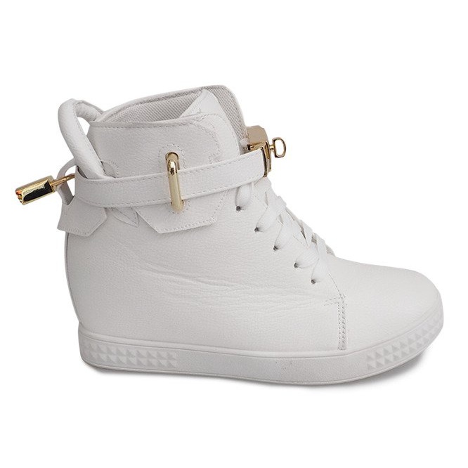 Sneakers con zeppa 1786 bianche bianca