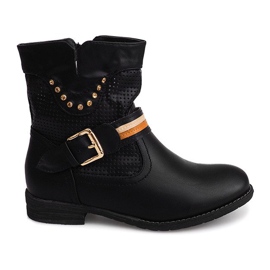 Stivaletti traforati Cowboy HC230 Nero