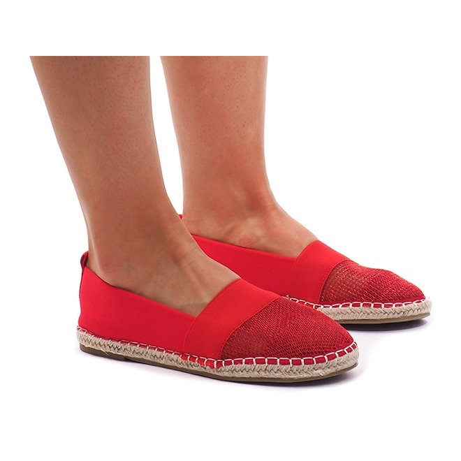 Sneakers Espadrillas traforate 188-38 Rosse rosso