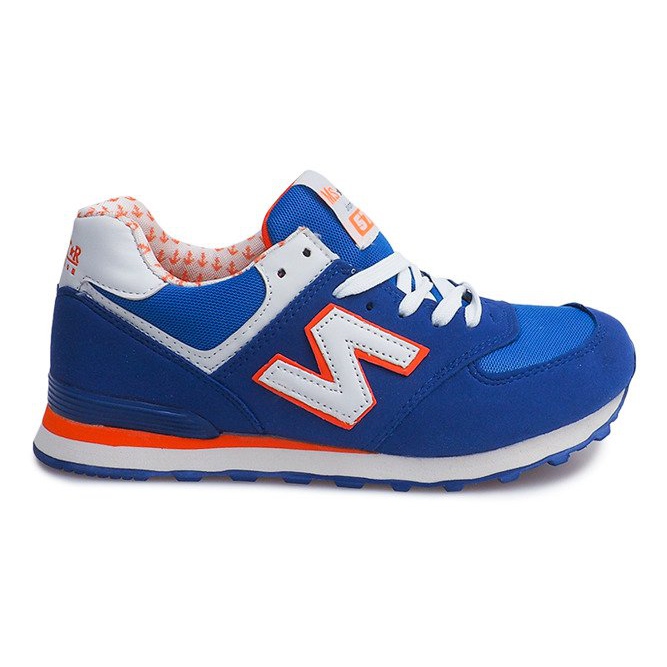 Sneakers Sportowe JK-33 ROYAL / BIANCO / ARANCIO blu