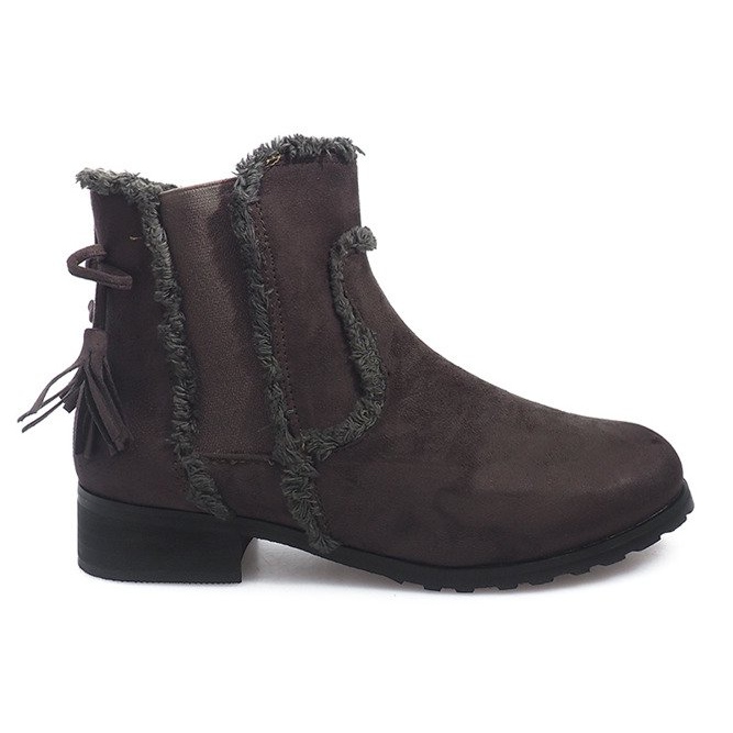 Stivali caldi Jodhpur Fur W156 Atrovirens marrone