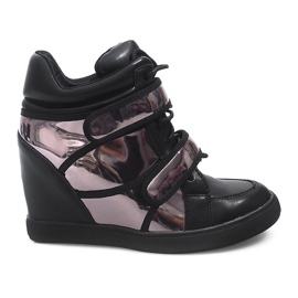 Sneakers con zeppa R5060-4 Nere nero