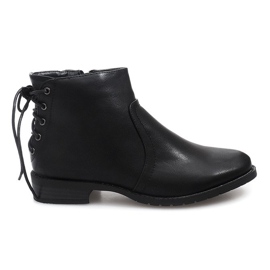 Stivali stringati classici 888-8 neri nero