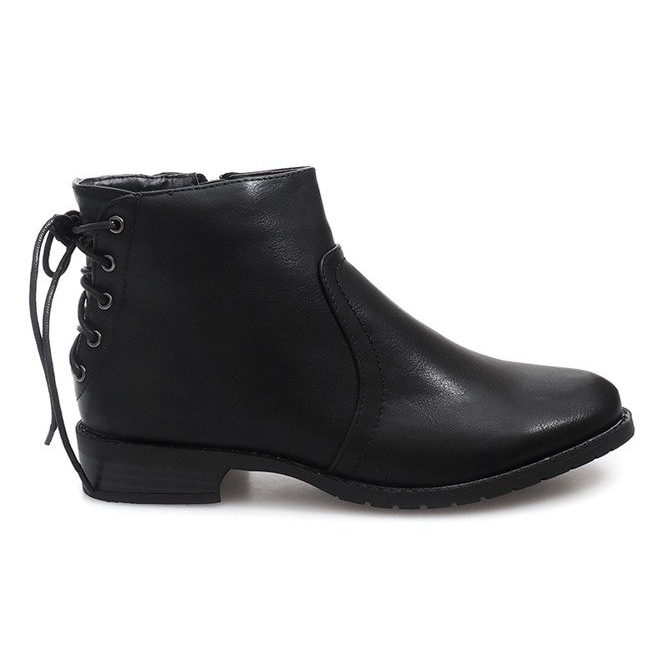Stivali stringati classici 888-8 neri nero
