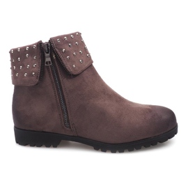 Stivali in pelle scamosciata 6100-PA Grigio