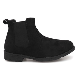 Stivaletti in pelle scamosciata Jodhpur 7-K3520A Nero