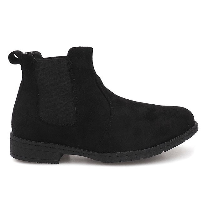 Stivaletti in pelle scamosciata Jodhpur 7-K3520A Nero