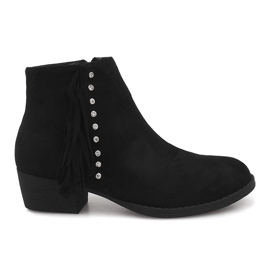 Stivaletti in pelle scamosciata Jodhpur GF001 Nero