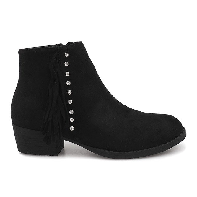 Stivaletti in pelle scamosciata Jodhpur GF001 Nero