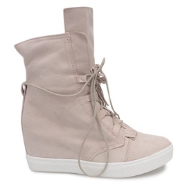 Sneakers con zeppa A30 Beige
