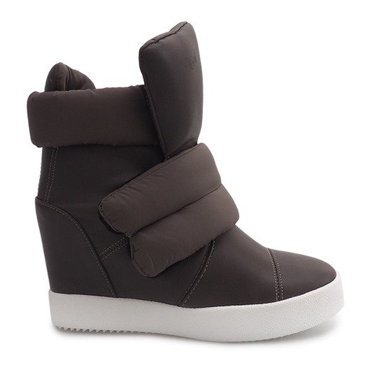 Scarpe da ginnastica calde con zeppa 01-3 Kaki verde