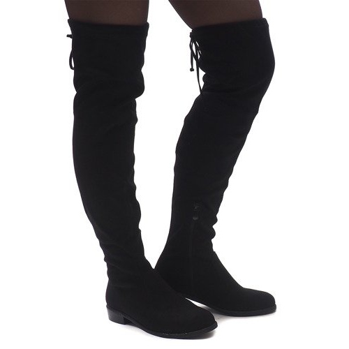 Stivali in camoscio 30701 Nero