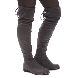 Stivali in camoscio 30701 Grigio