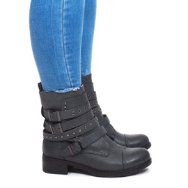 Stivali Caldi Con Fibbia M172 Grigio