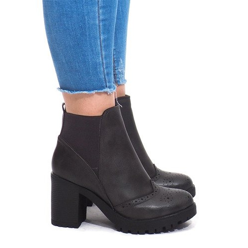 Stivali caldi 35-611 Grigio