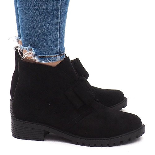 Stivali in pelle scamosciata AT-0625 Nero