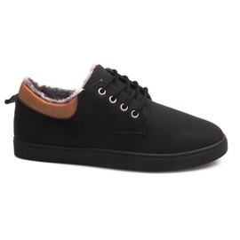 Sneakers Calde Con Pelliccia E655-1 Nere nero