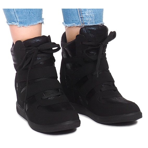 Sneakers con zeppa 1628 Nere nero