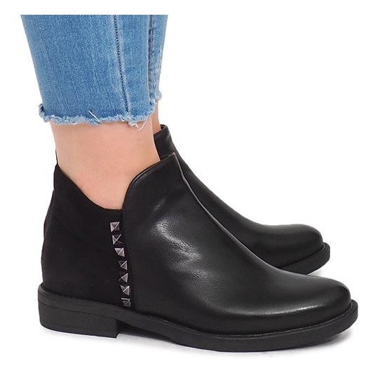 Stivali Con Cerniera WW070A Nero