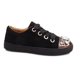 Sneakers riccamente decorate 6192 Nere nero