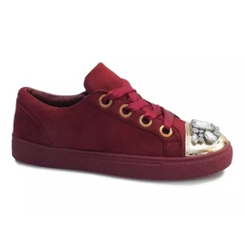 Sneakers riccamente decorate 6192 Rosse rosso