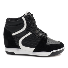Sneakers con zeppa R-78 Nere nero
