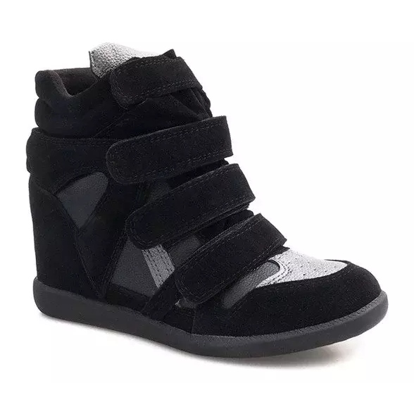 Sneakers con zeppa R9686 Nere nero