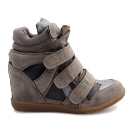 Sneakers con zeppa R9686 Grigie grigio