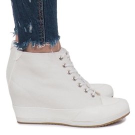 Scarpe da ginnastica con zeppa bianche Materiale Capucine bianco
