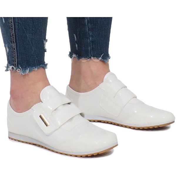 Scarpe con velcro Denise bianche bianca