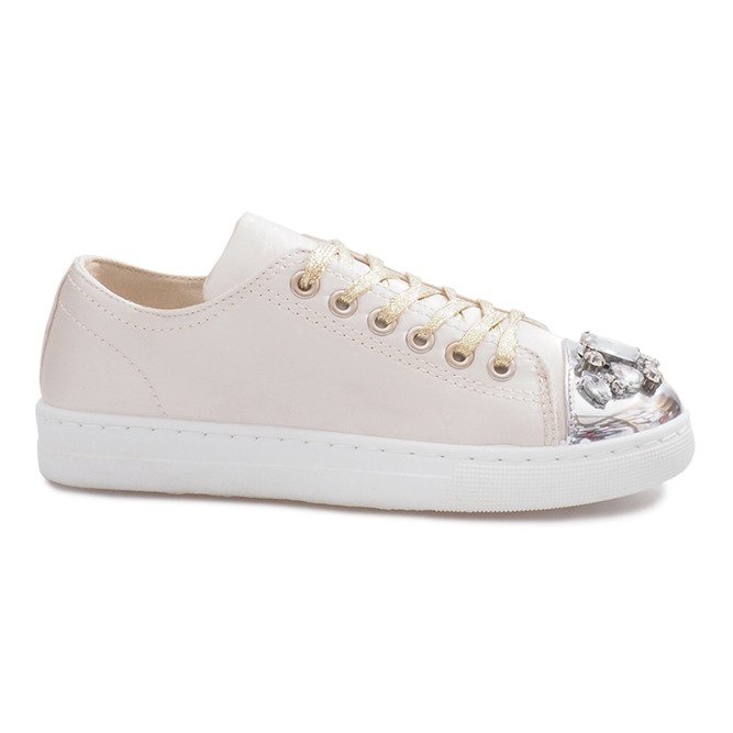Sneakers decorate con diamanti rosa