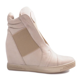 Sneakers con zeppa beige di Hannah