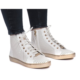 Sneaker Maud bianche traforate bianca