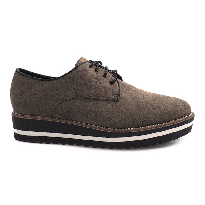 Scarpe stringate verde oliva di Paulette cachi