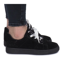 Sneakers nere con fiocchi Sabine nero