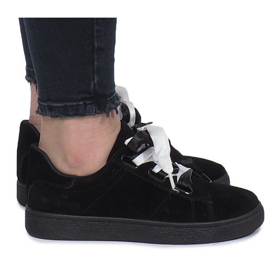 Sneakers nere con fiocchi Sabine nero