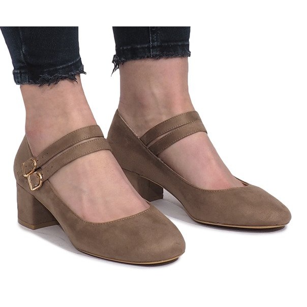 Décolleté beige sul palo Tamara