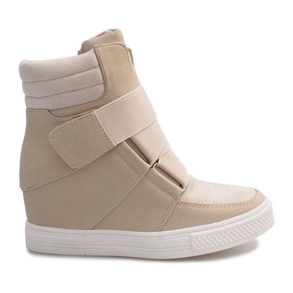 Sneakers beige sulla zeppa Bahia