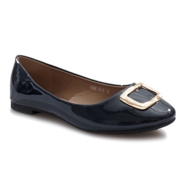 Ballerine blu navy con fibbia Fama